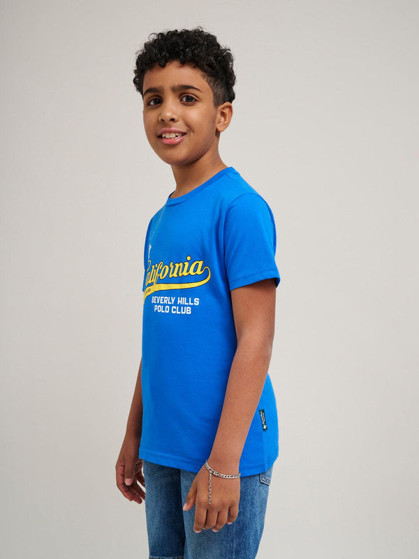 Beverly Hills Polo Club CALIFORNIA SCRIPT LOGO T-SHIRT ROYAL