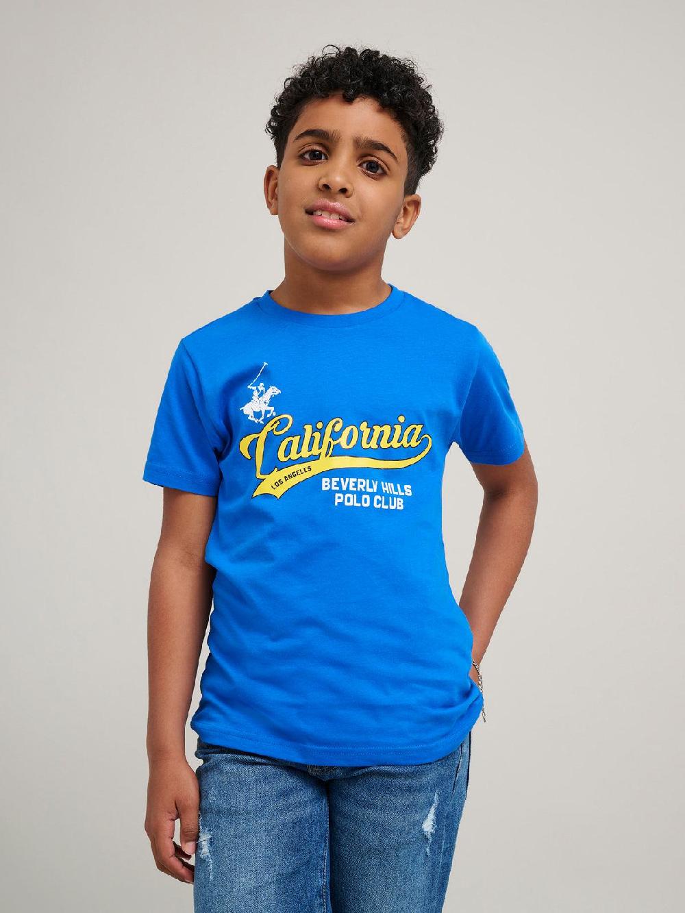 beverly hills polo club CALIFORNIA SCRIPT LOGO T-SHIRT ROYAL