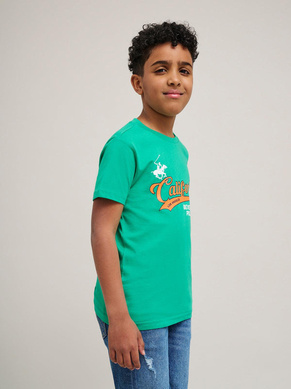 Beverly Hills Polo Club CALIFORNIA SCRIPT LOGO T-SHIRT SEA FOAM GREEN