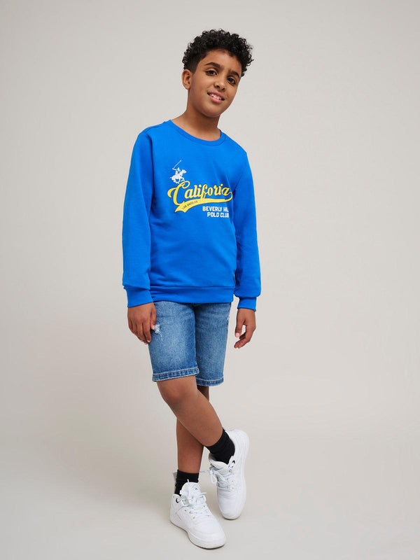 Beverly Hills Polo Club CALIFORNIA SCRIPT SWEATSHIRT ROYAL