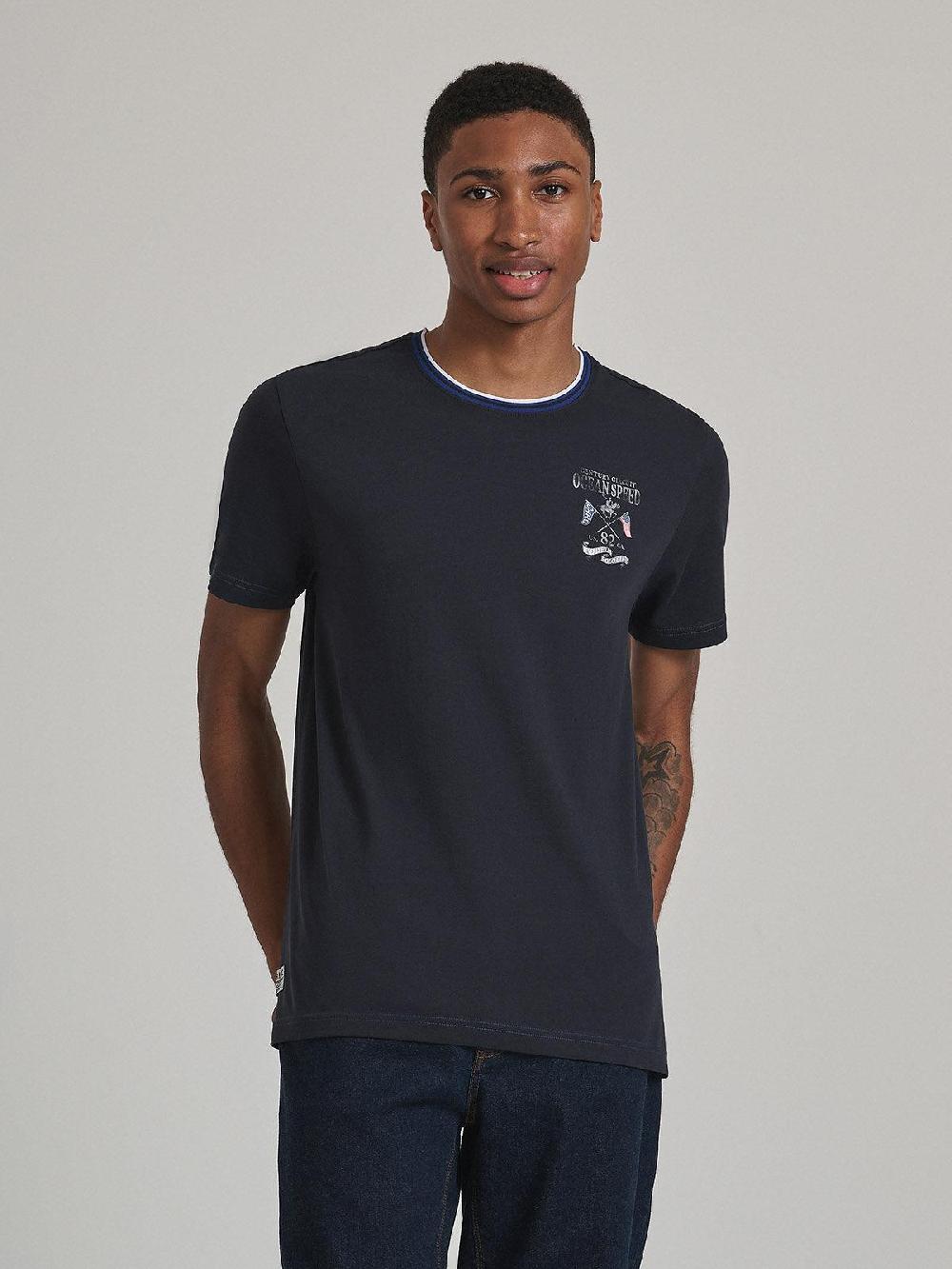 beverly hills polo club CENTURY CIRCUIT T-SHIRT NAVY