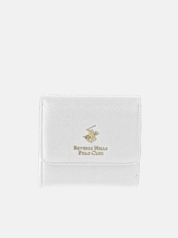 Beverly Hills Polo Club CHECK CONTRAST WALLET WHITE