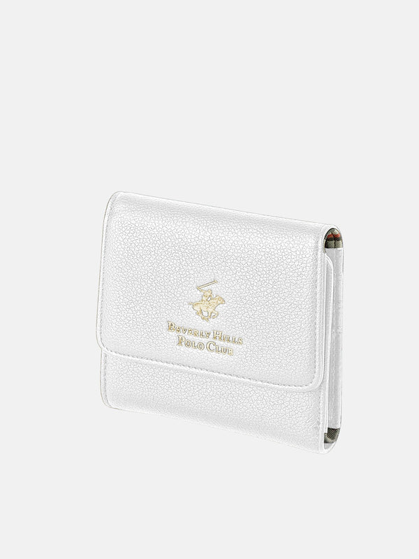 Beverly Hills Polo Club CHECK CONTRAST WALLET WHITE