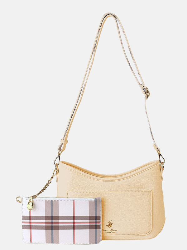 Beverly Hills Polo Club CHECK PURSE MINI BAG YELLOW