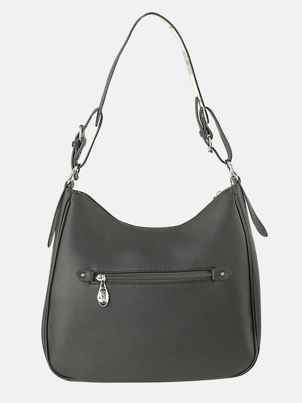 Beverly Hills Polo Club CHECK PURSE SHOULDER BAG BLACK