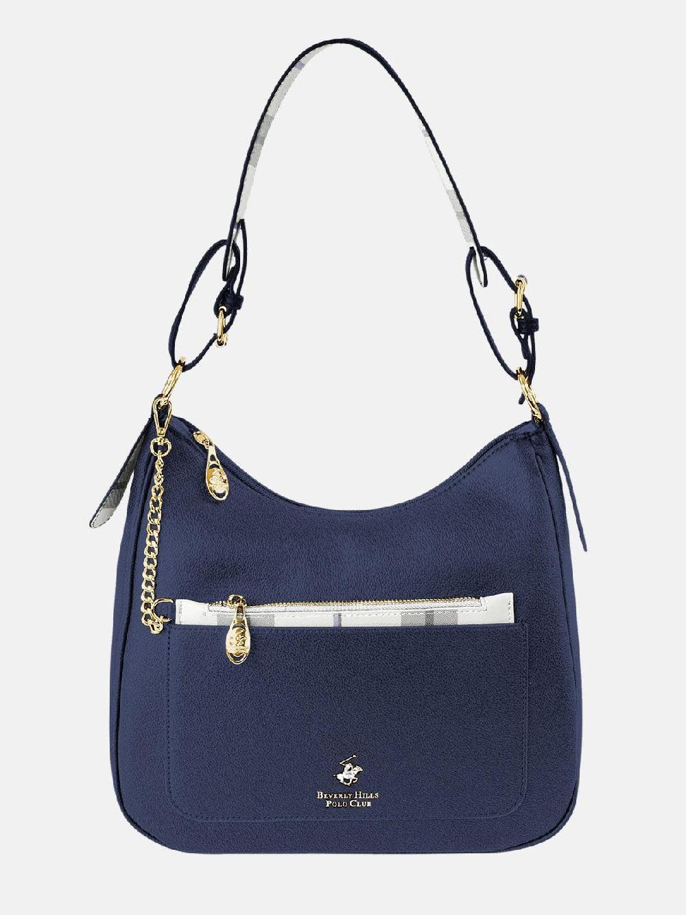 beverly hills polo club CHECK PURSE SHOULDER BAG BLUE beverly hills polo club CHECK PURSE SHOULDER BAG BLUE