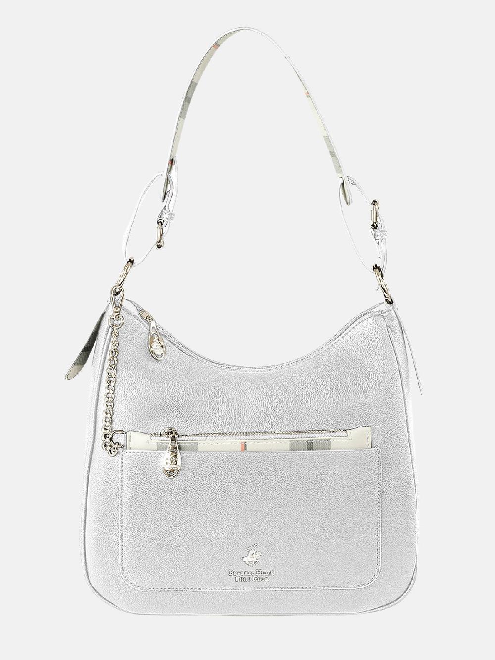 beverly hills polo club CHECK PURSE SHOULDER BAG WHITE beverly hills polo club CHECK PURSE SHOULDER BAG WHITE