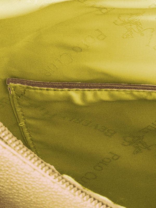 Beverly Hills Polo Club CHECK PURSE SHOULDER BAG YELLOW