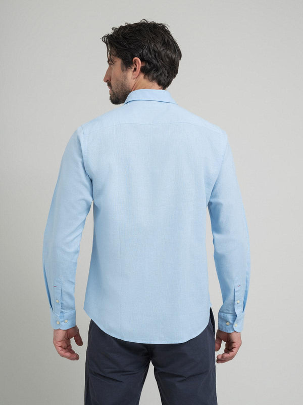 Beverly Hills Polo Club CONTRAST BUTTON SHIRT LIGHT BLUE