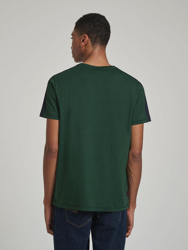 Beverly Hills Polo Club CONTRAST DETAIL BLOCK PRINT T-SHIRT ARMY GREEN