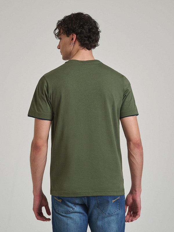 Beverly Hills Polo Club CONTRAST POCKET PATCH T-SHIRT ARMY GREEN