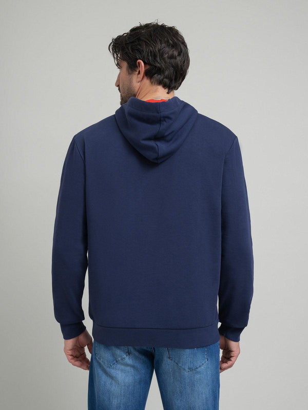 Beverly Hills Polo Club CONTRAST POLO PONY HOODIE NAVY