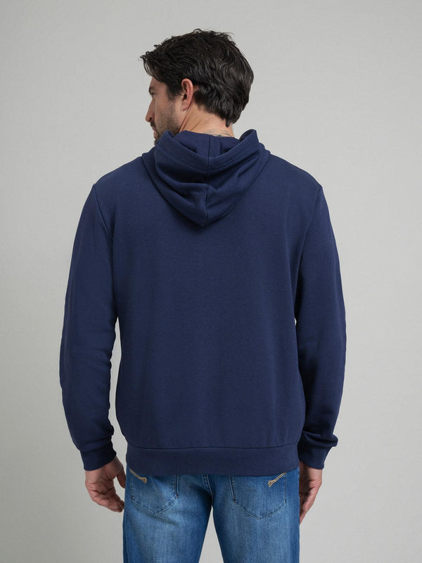 Beverly Hills Polo Club CONTRAST POLO PONY ZIP HOODIE NAVY