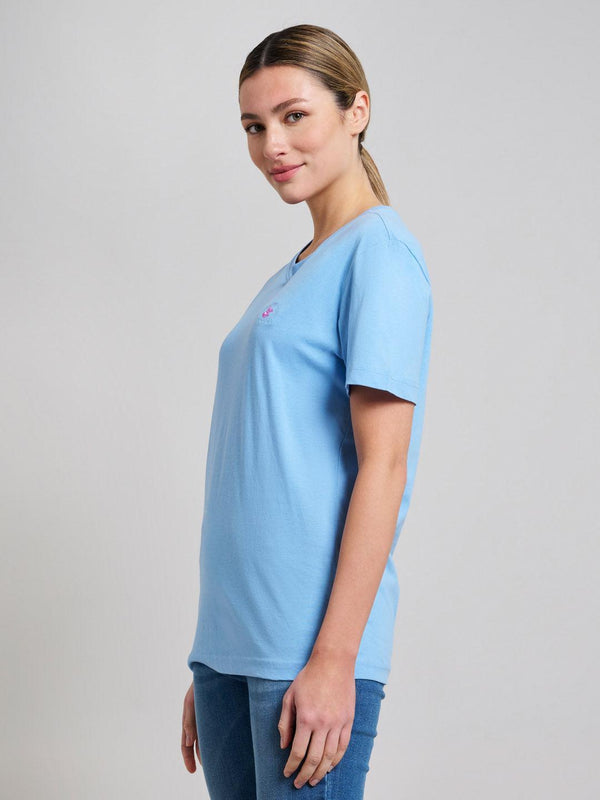 Beverly Hills Polo Club COTTON JERSEY CREWNECK T-SHIRT BREEZE BLUE