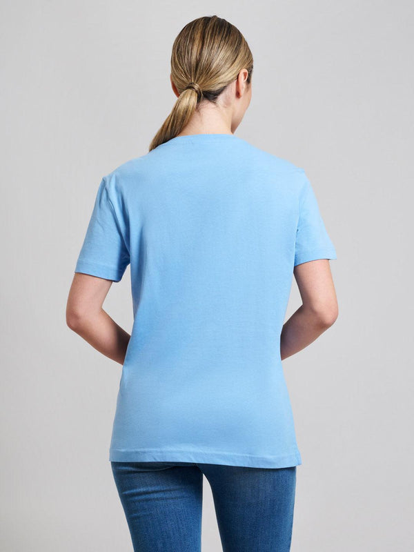 Beverly Hills Polo Club COTTON JERSEY CREWNECK T-SHIRT BREEZE BLUE