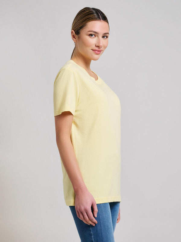 Beverly Hills Polo Club COTTON JERSEY CREWNECK T-SHIRT BROKEN YELLOW