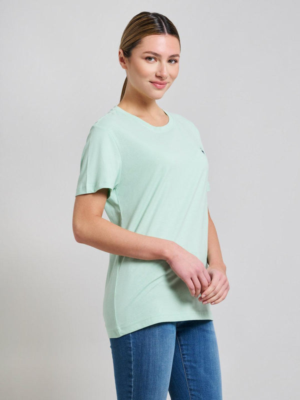 Beverly Hills Polo Club COTTON JERSEY CREWNECK T-SHIRT CELADON DRIFT