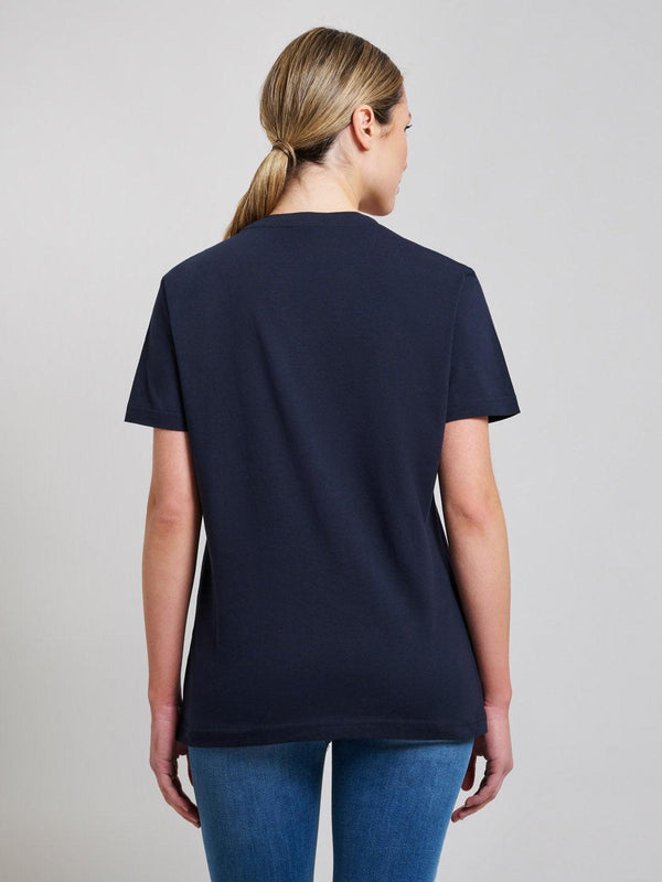 Beverly Hills Polo Club COTTON JERSEY CREWNECK T-SHIRT DARK NAVY