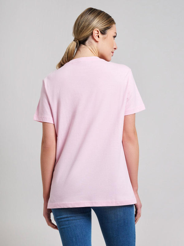 Beverly Hills Polo Club COTTON JERSEY CREWNECK T-SHIRT MISTY ROSE
