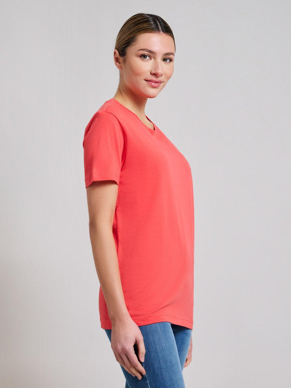 Beverly Hills Polo Club COTTON JERSEY CREWNECK T-SHIRT SUNSHINE PEACH