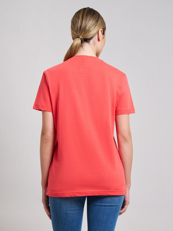 Beverly Hills Polo Club COTTON JERSEY CREWNECK T-SHIRT SUNSHINE PEACH