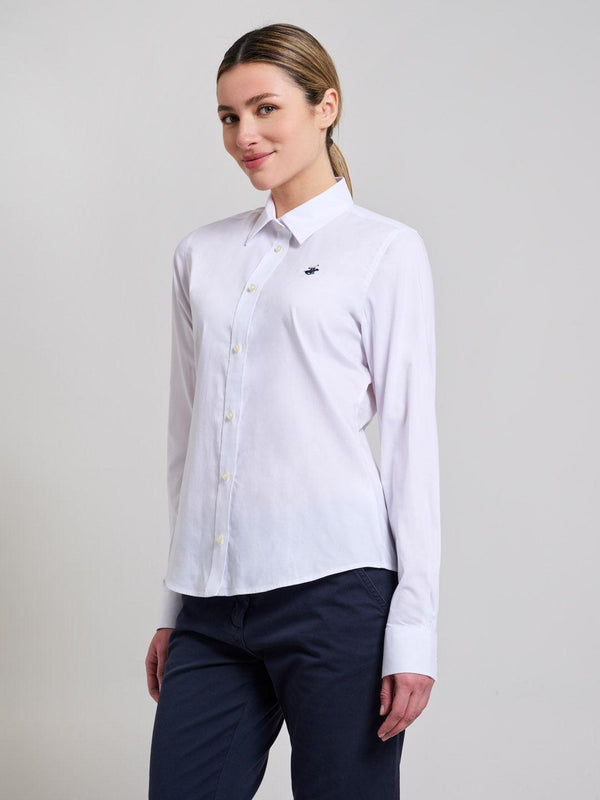 Beverly Hills Polo Club COTTON OXFORD SHIRT GHOST WHITE