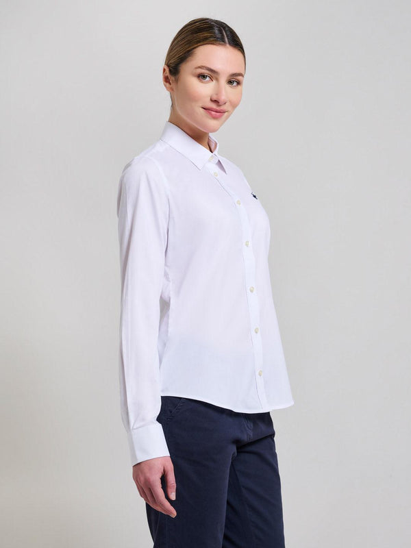 Beverly Hills Polo Club COTTON OXFORD SHIRT GHOST WHITE