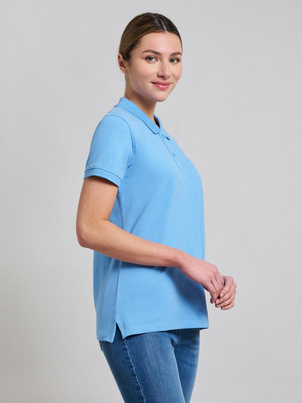 Beverly Hills Polo Club COTTON PIQUE POLO SHIRT BREEZE BLUE