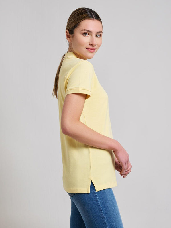 Beverly Hills Polo Club COTTON PIQUE POLO SHIRT BROKEN YELLOW