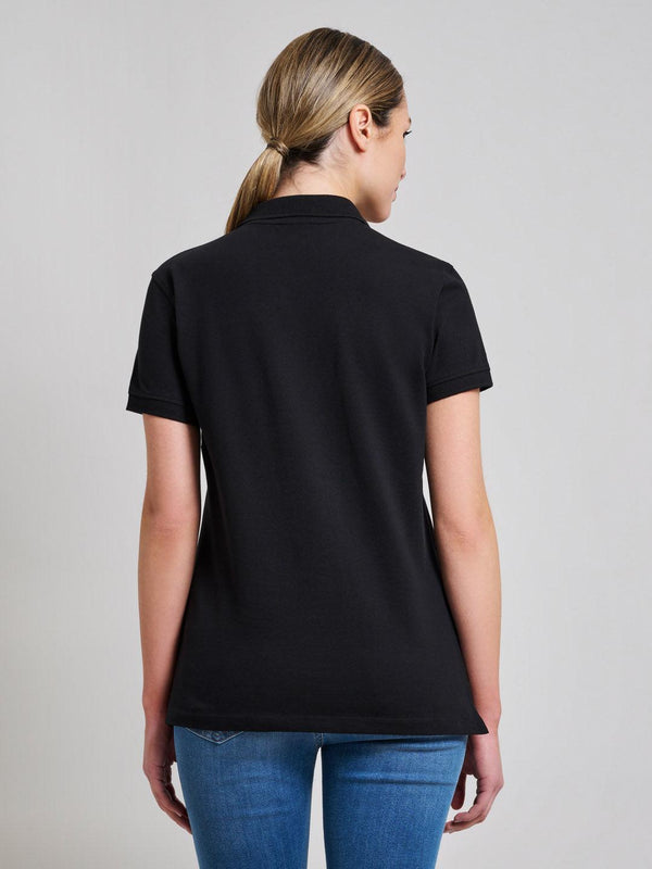 Beverly Hills Polo Club COTTON PIQUE POLO SHIRT CLUB BLACK