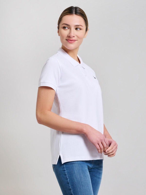 Beverly Hills Polo Club COTTON PIQUE POLO SHIRT GHOST WHITE