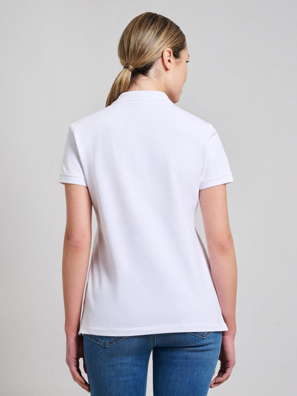 Beverly Hills Polo Club COTTON PIQUE POLO SHIRT GHOST WHITE