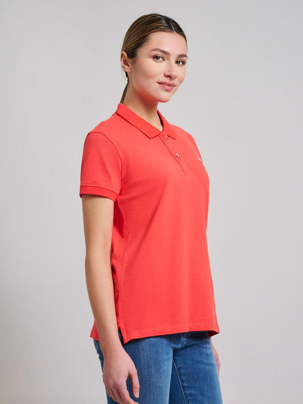 Beverly Hills Polo Club COTTON PIQUE POLO SHIRT SUNSHINE PEACH