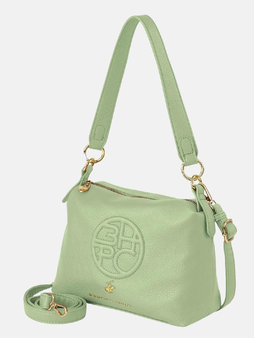 beverly hills polo club EMBOSSED BHPC SHOULDER BAG PISTACHIO