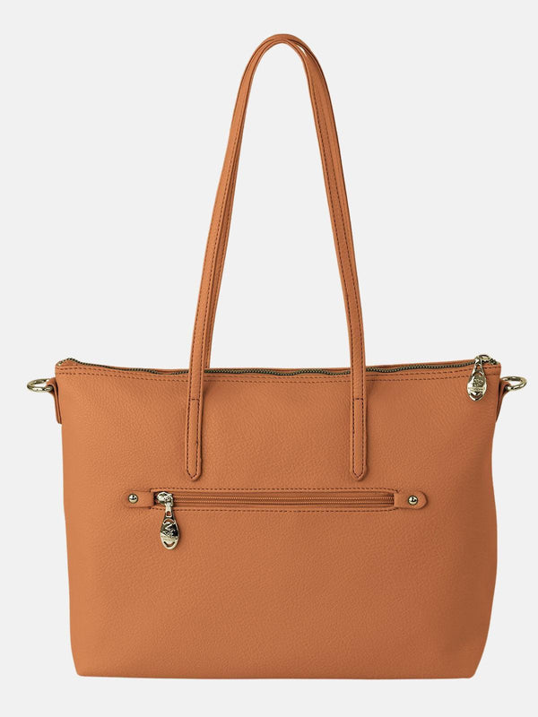 Beverly Hills Polo Club EMBOSSED BHPC TOTE BAG BROWN