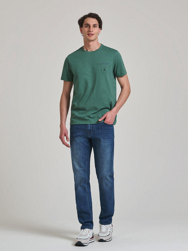 Beverly Hills Polo Club FALSE POCKET T-SHIRT WOODLAND GREEN