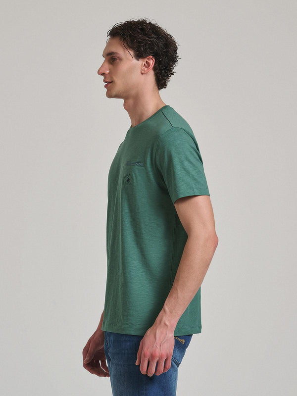 Beverly Hills Polo Club FALSE POCKET T-SHIRT WOODLAND GREEN