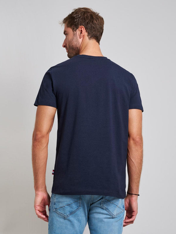 Beverly Hills Polo Club FLAG LOGO MODERN SLIM FIT T-SHIRT DARK NAVY