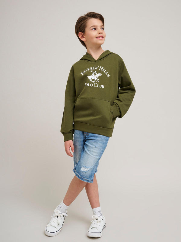 Beverly Hills Polo Club ICON POLO PONY HOODIE OLIVE