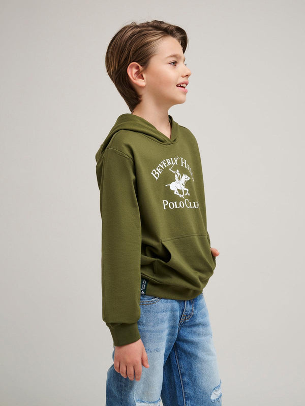 Beverly Hills Polo Club ICON POLO PONY HOODIE OLIVE