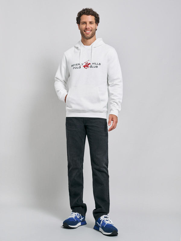 Beverly Hills Polo Club ICON PONY BLOCK LOGO HOODIE WINTER WHITE