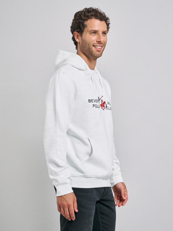 Beverly Hills Polo Club ICON PONY BLOCK LOGO HOODIE WINTER WHITE