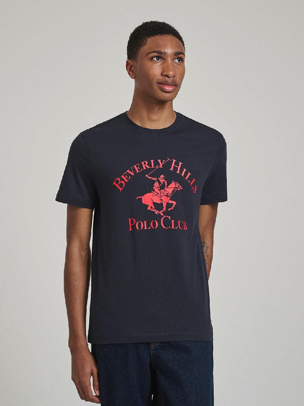 beverly hills polo club ICON PONY GRAPHIC T-SHIRT NAVY