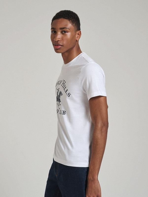 Beverly Hills Polo Club ICON PONY GRAPHIC T-SHIRT WHITE