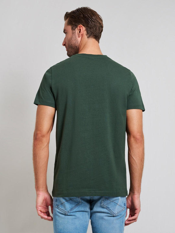 Beverly Hills Polo Club ICON PRINT MODERN SLIM FIT T-SHIRT DARK FOREST GREEN