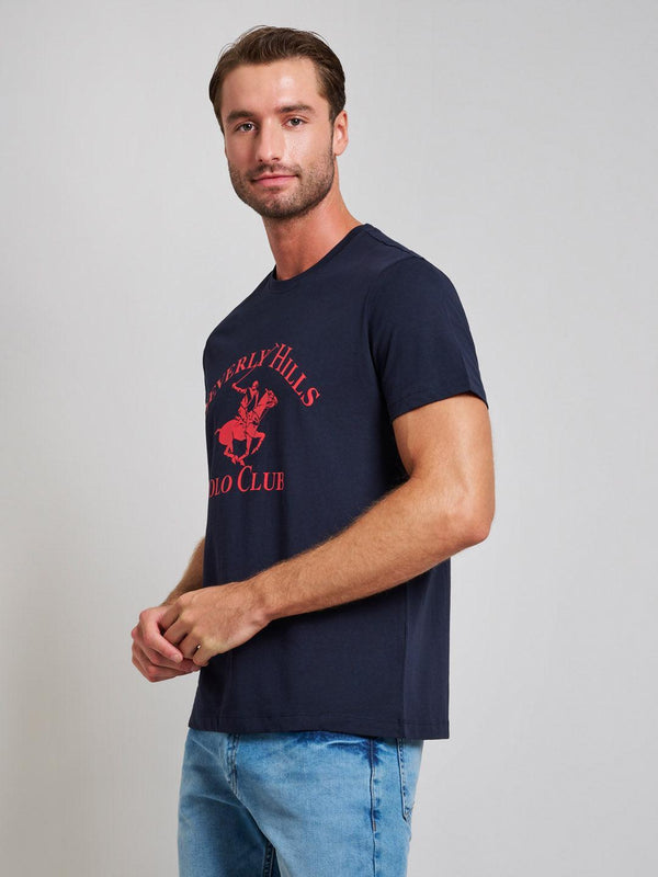 Beverly Hills Polo Club ICON PRINT MODERN SLIM FIT T-SHIRT DARK NAVY