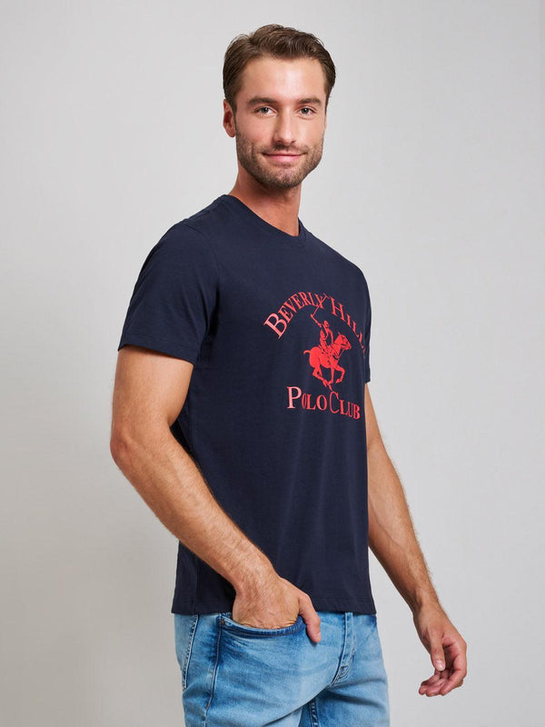 Beverly Hills Polo Club ICON PRINT MODERN SLIM FIT T-SHIRT DARK NAVY