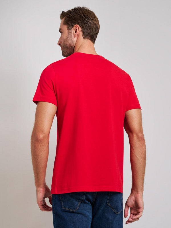 Beverly Hills Polo Club ICON PRINT MODERN SLIM FIT T-SHIRT TEAM RED