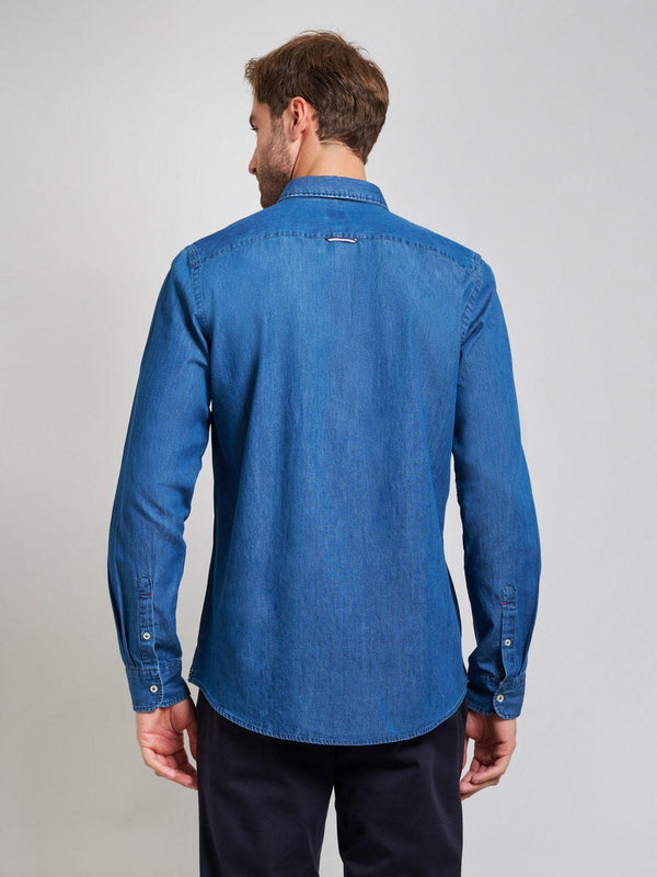 Beverly Hills Polo Club INDIGO DENIM SHIRT DARK WASH