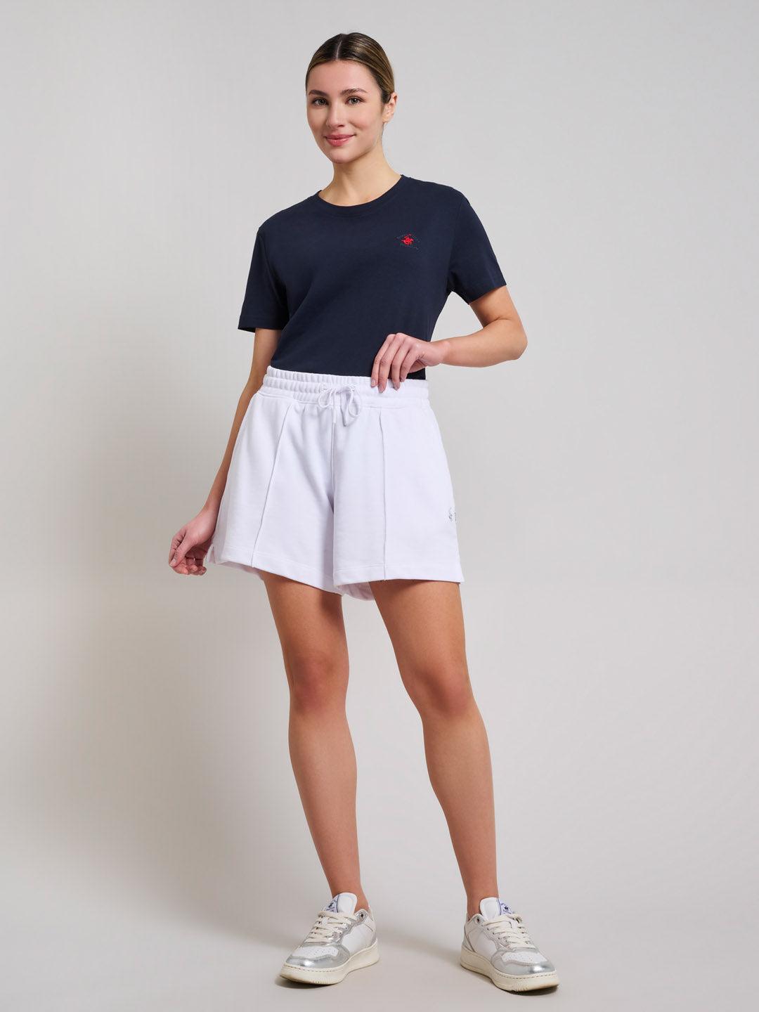 beverly hills polo club JERSEY FLEECE SHORTS GHOST WHITE